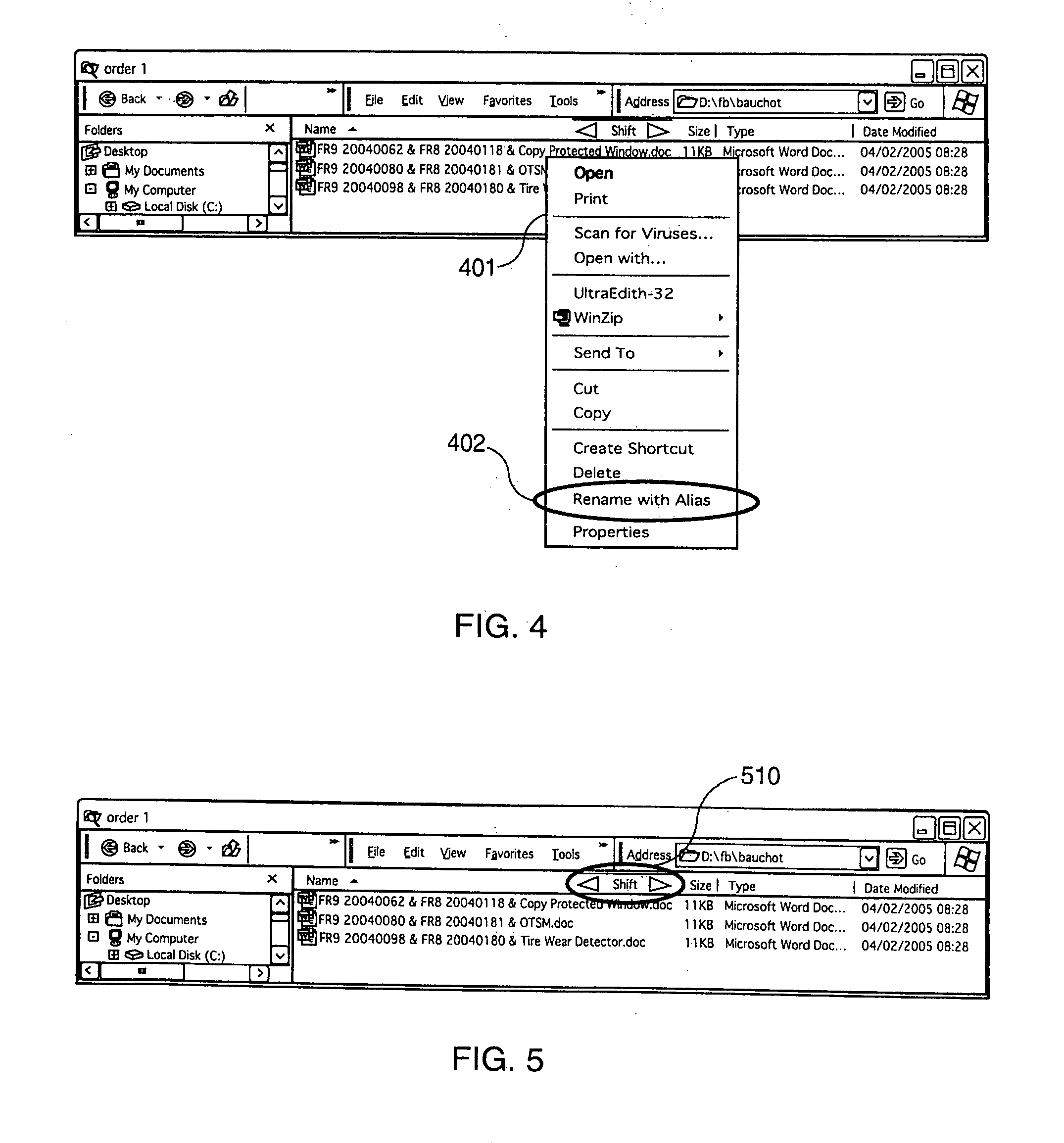 Method and system for managing file aliases