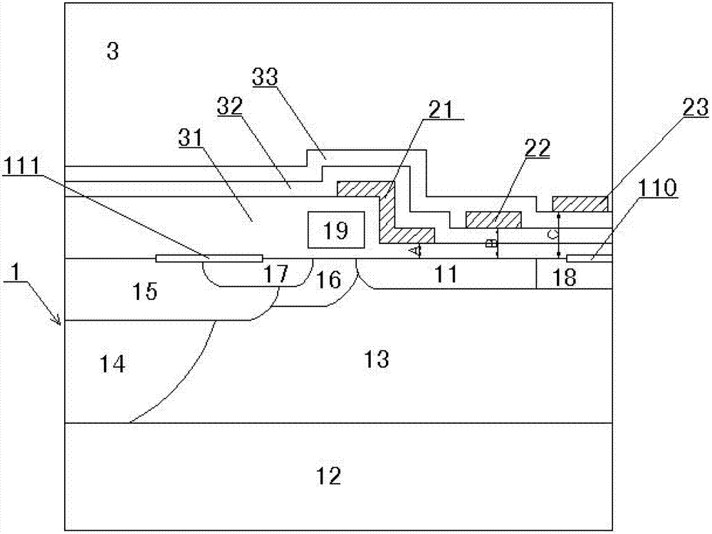 LDMOS device with stepped multiple discontinuous filed plate and manufacturing method for LDMOS device