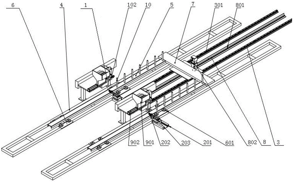 An automatic stud welding system for road and bridge expansion joint long sections and large-size round steel