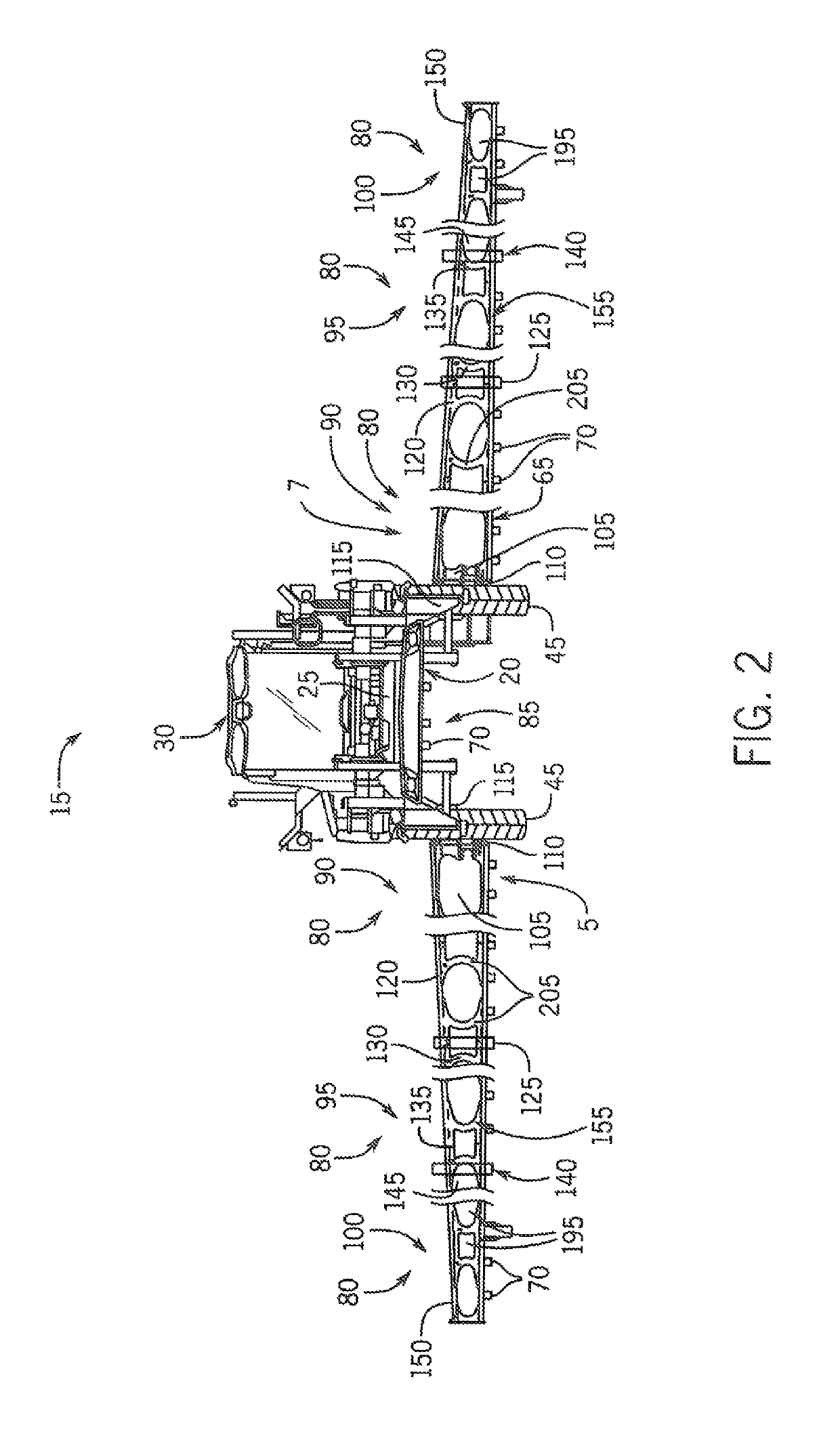 Sprayer boom with perforated outer walls