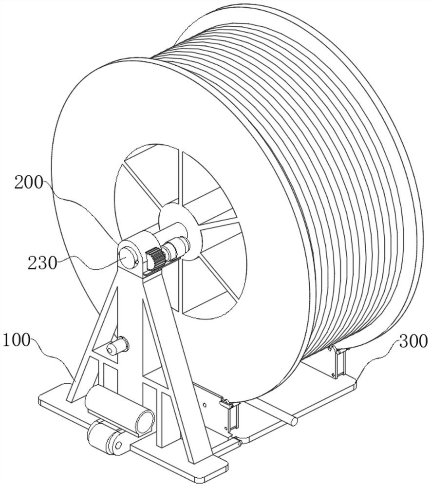 Pay-off labor-saving device for cable drum stand in electric power engineering installation