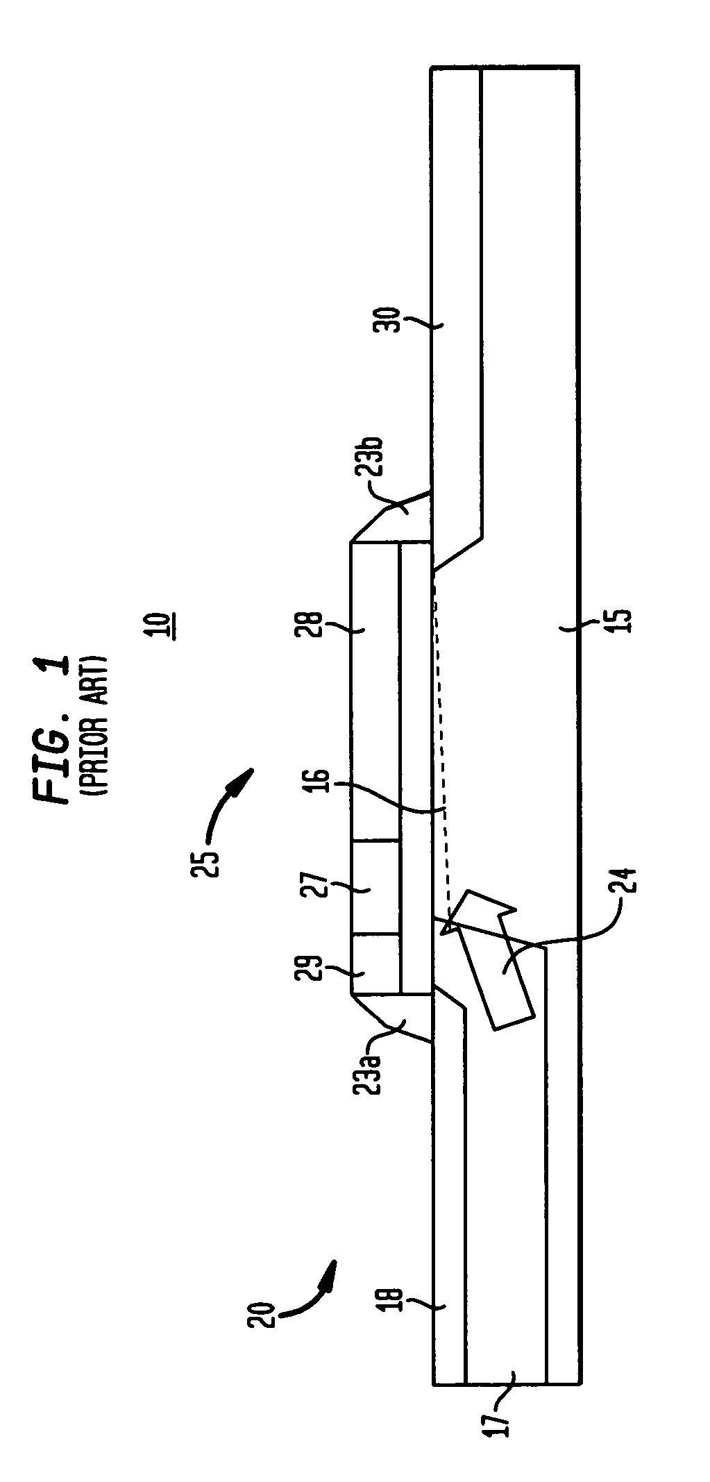 Recessed gate for an image sensor