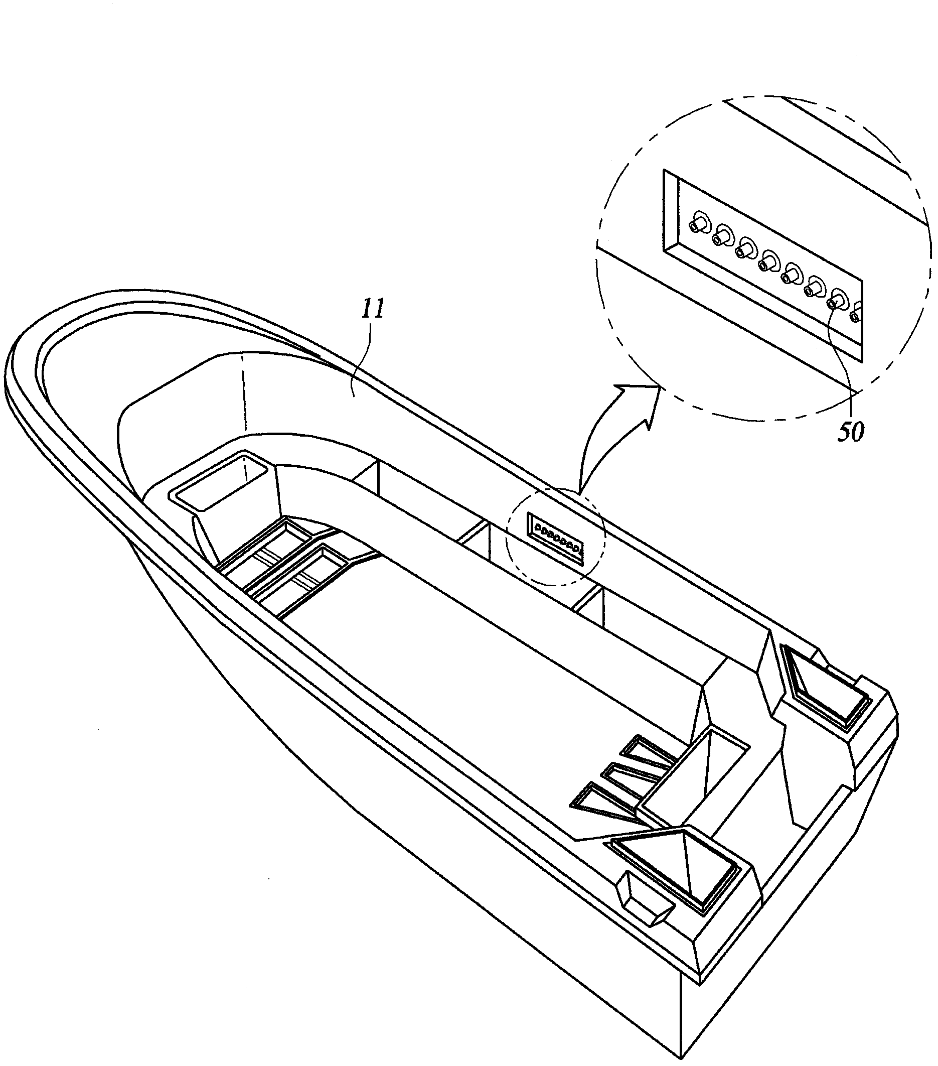 Ship provided with sinking prevention tanks and manufacturing method thereof