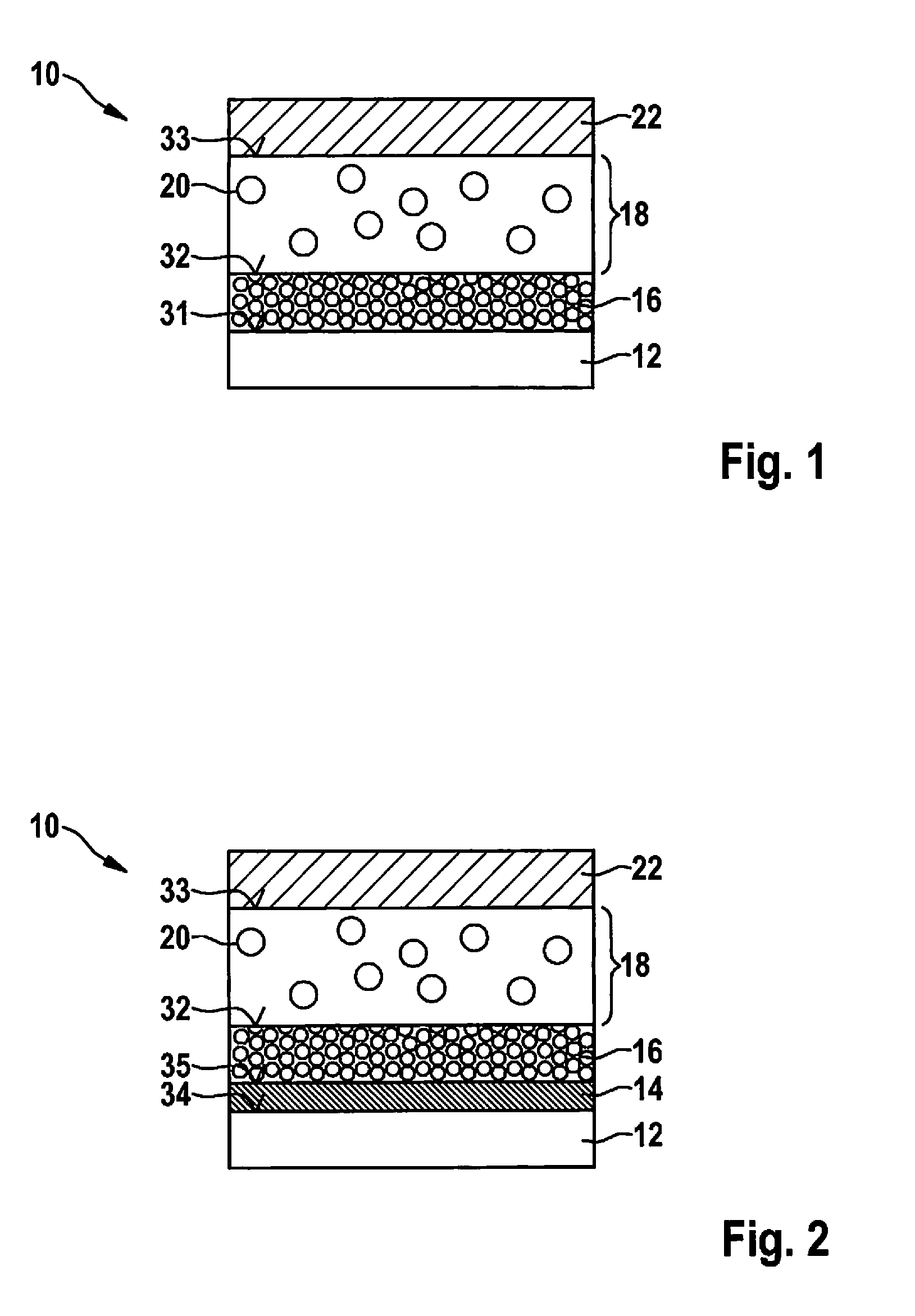 Galvanic element and method for the production thereof