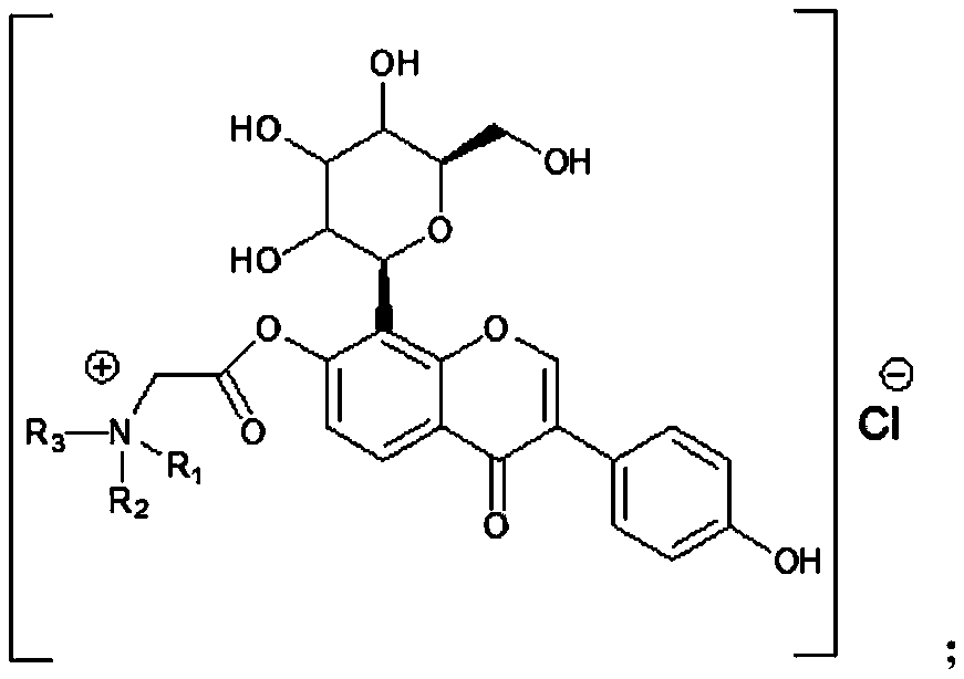 A kind of puerarin derivative b and its preparation method and application