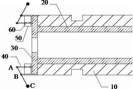 Novel end cover fixing device of centrifugal tube casting die