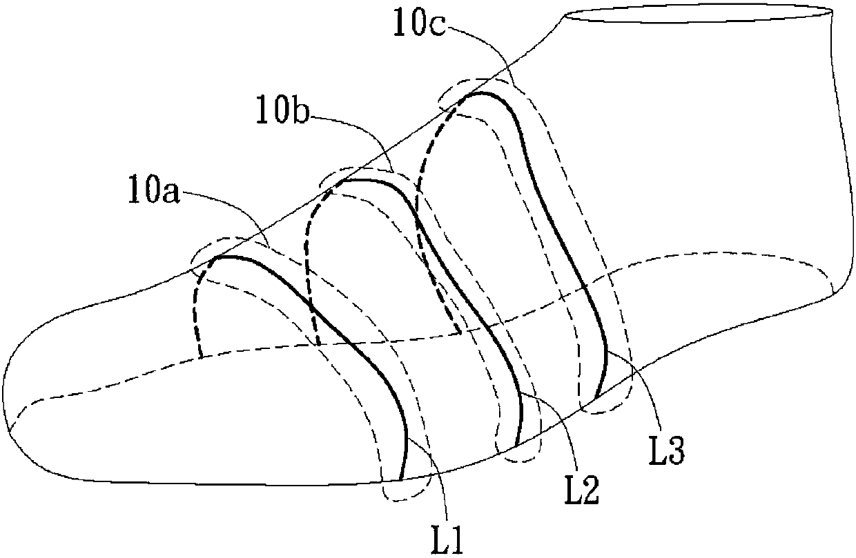 Shoe article and knitted part thereof