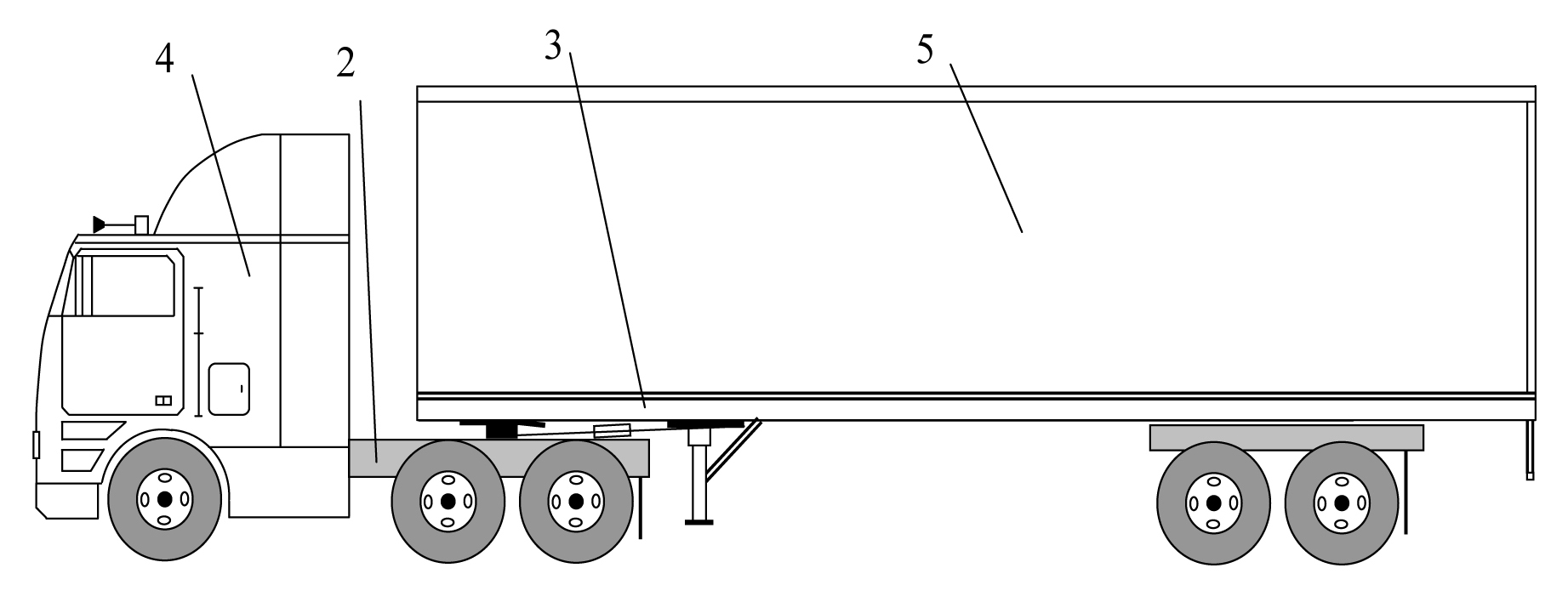Automatic anti-folding device for tractor-semitrailer