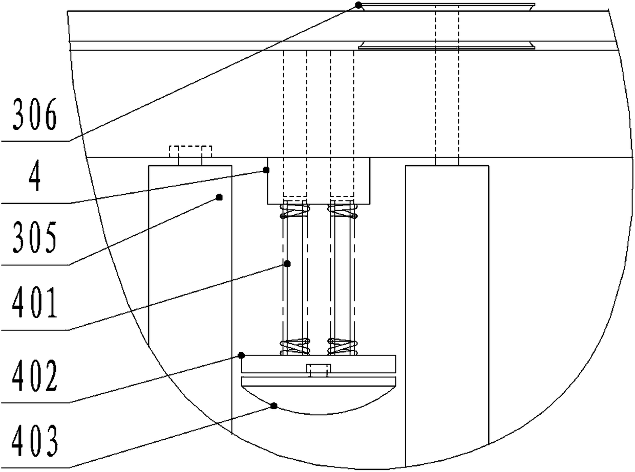 Flat cutting device used before deep processing of giant yellow bamboos