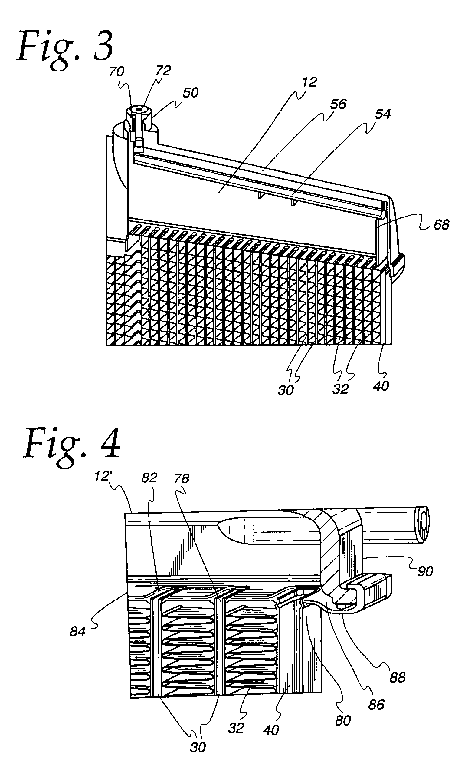 Radiator with side flat tubes