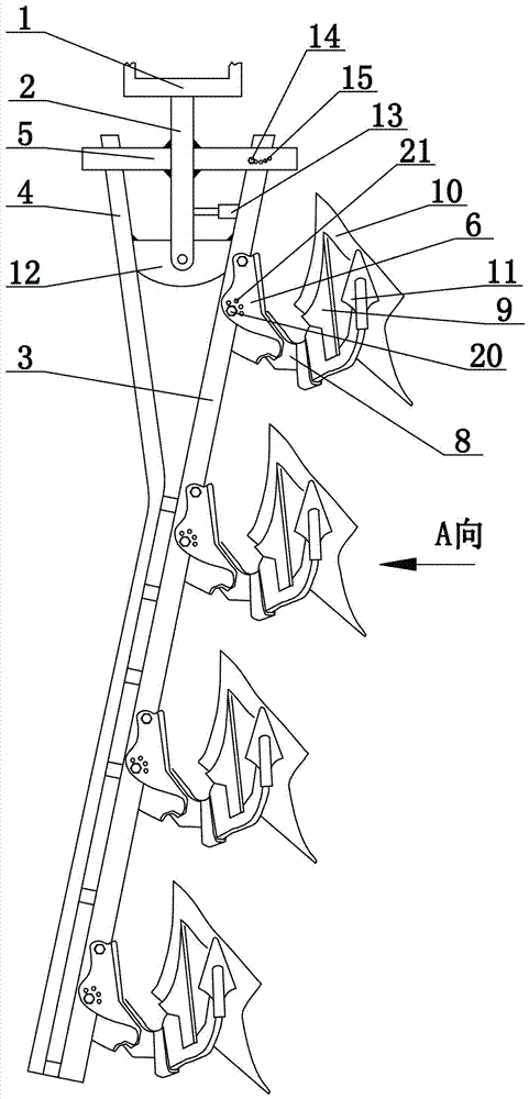 Deep plowing and deep loosening dual-purpose plow