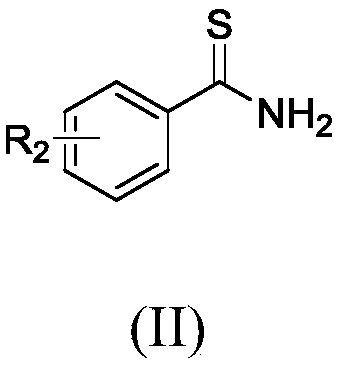 Method for synthesizing thiobenzamide derivative through CO2 regulation and control of substituted benzonitrile