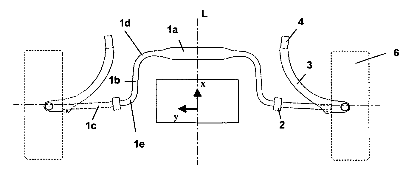 Wheel suspension for a motor vehicle with a transverse leaf spring