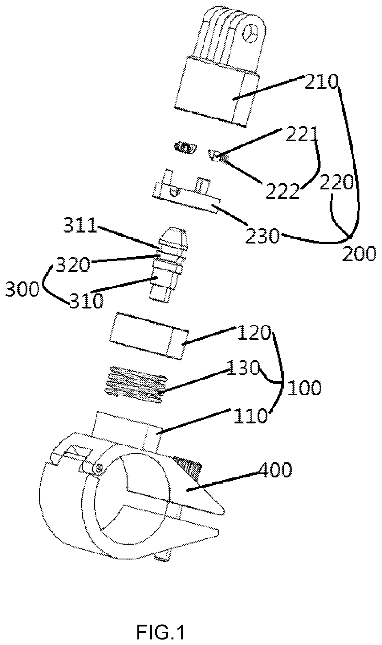 Quick disassembly structure and bicycle light