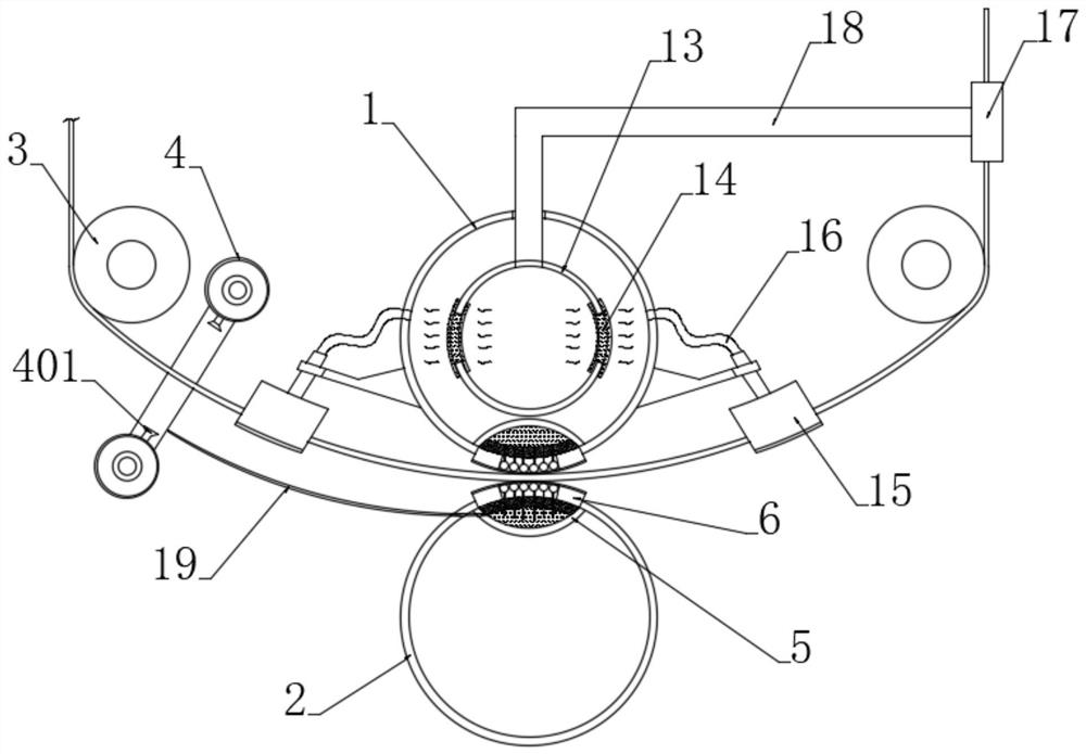 Anti-corrosion spraying device for automobile sealing strip