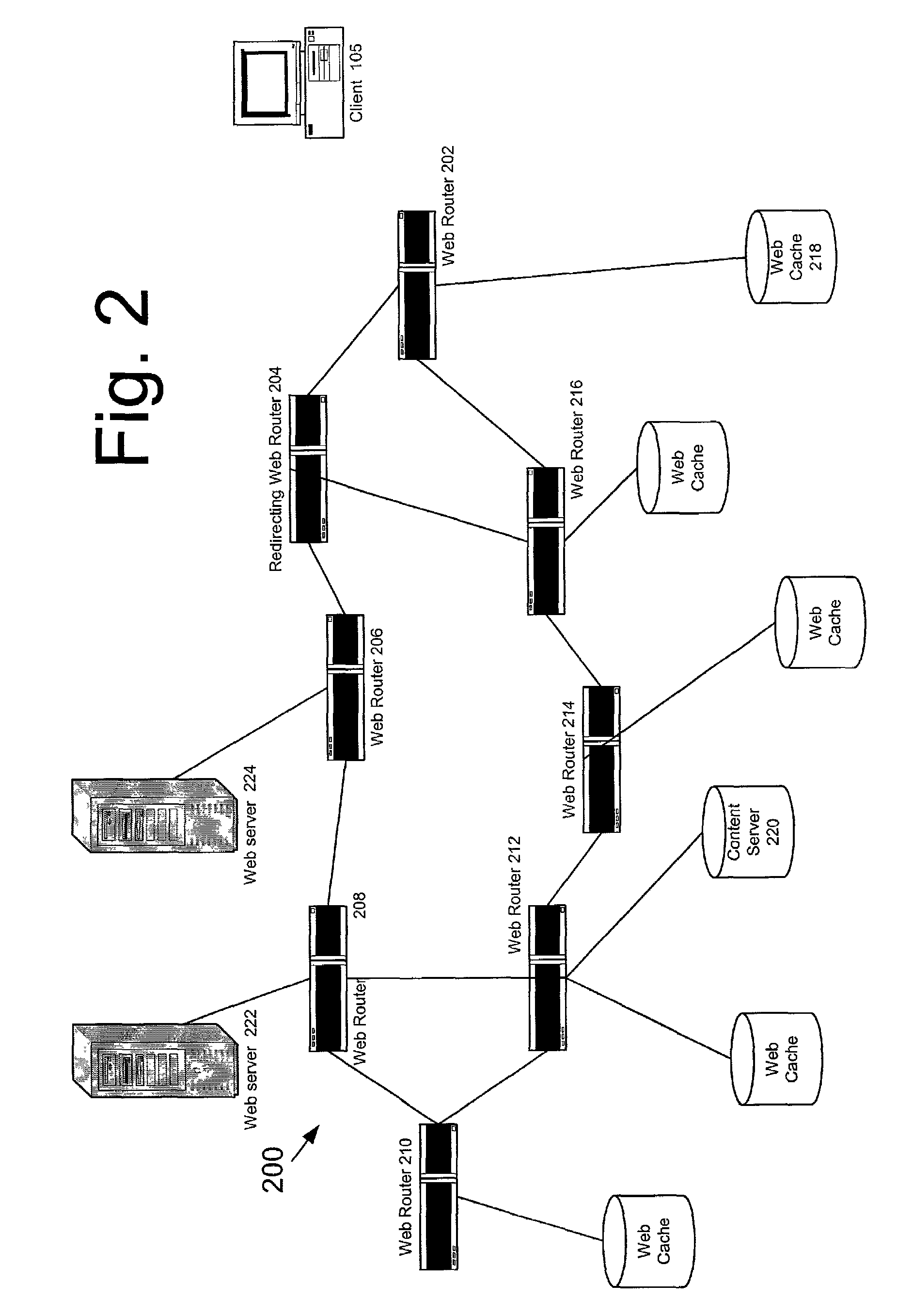 System and method for using a mapping between client addresses and addresses of caches to support content delivery