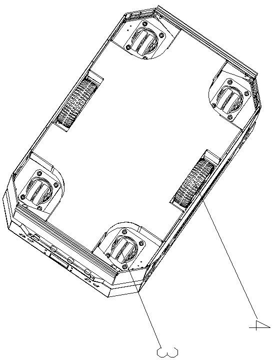 Omnidirectional AGV with driving wheel lifting device