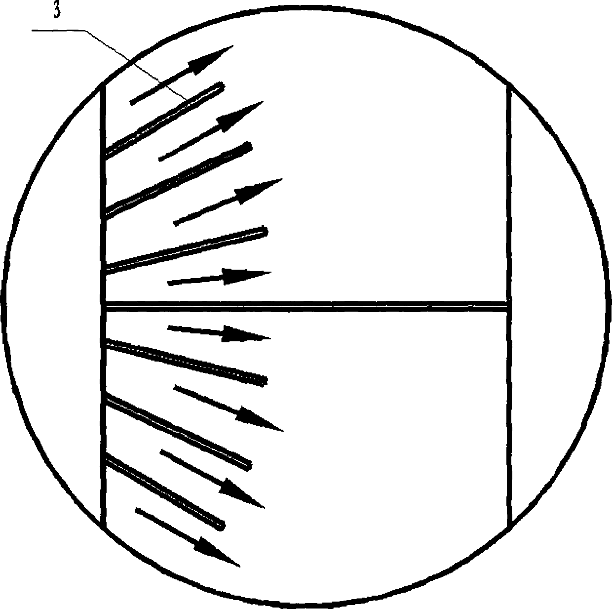 Gas-liquid guiding column plate