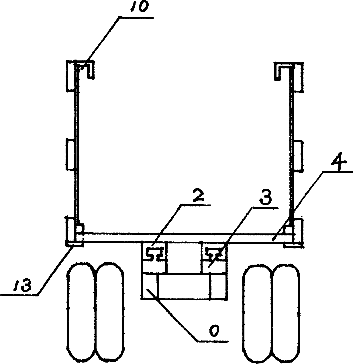 Compartment, push-pedal back-push tipping truck