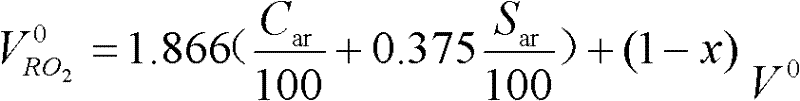 Method for calculating fuel combustion and heat balance in O2/CO2 atmosphere