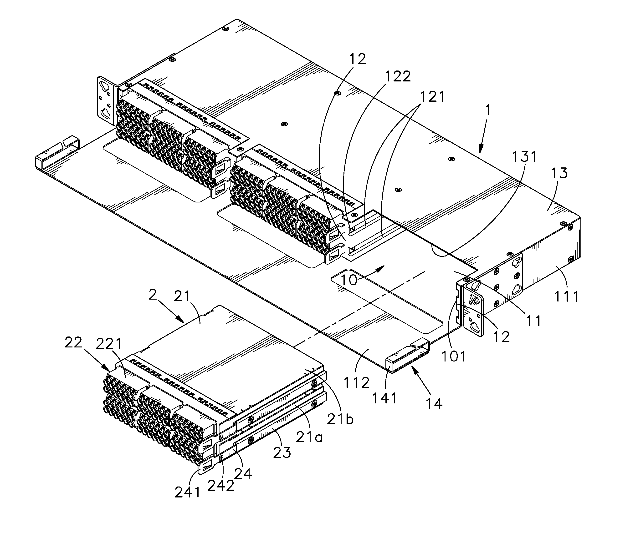 Fiber module rack system