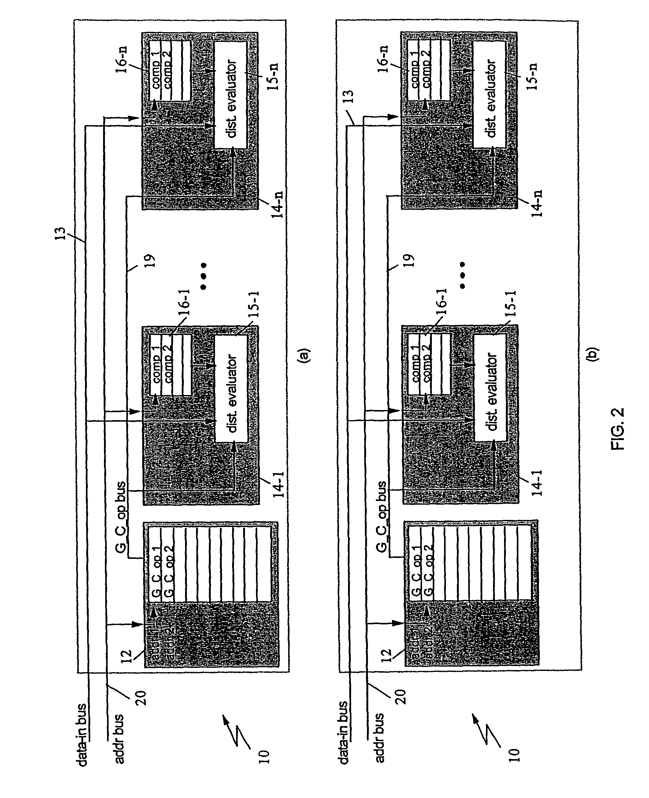 Method and circuits for associating a complex operator to each component of an input pattern presented to an artificial neural network