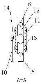 Movable cleaning device for burr of rectangular continuous casting slab