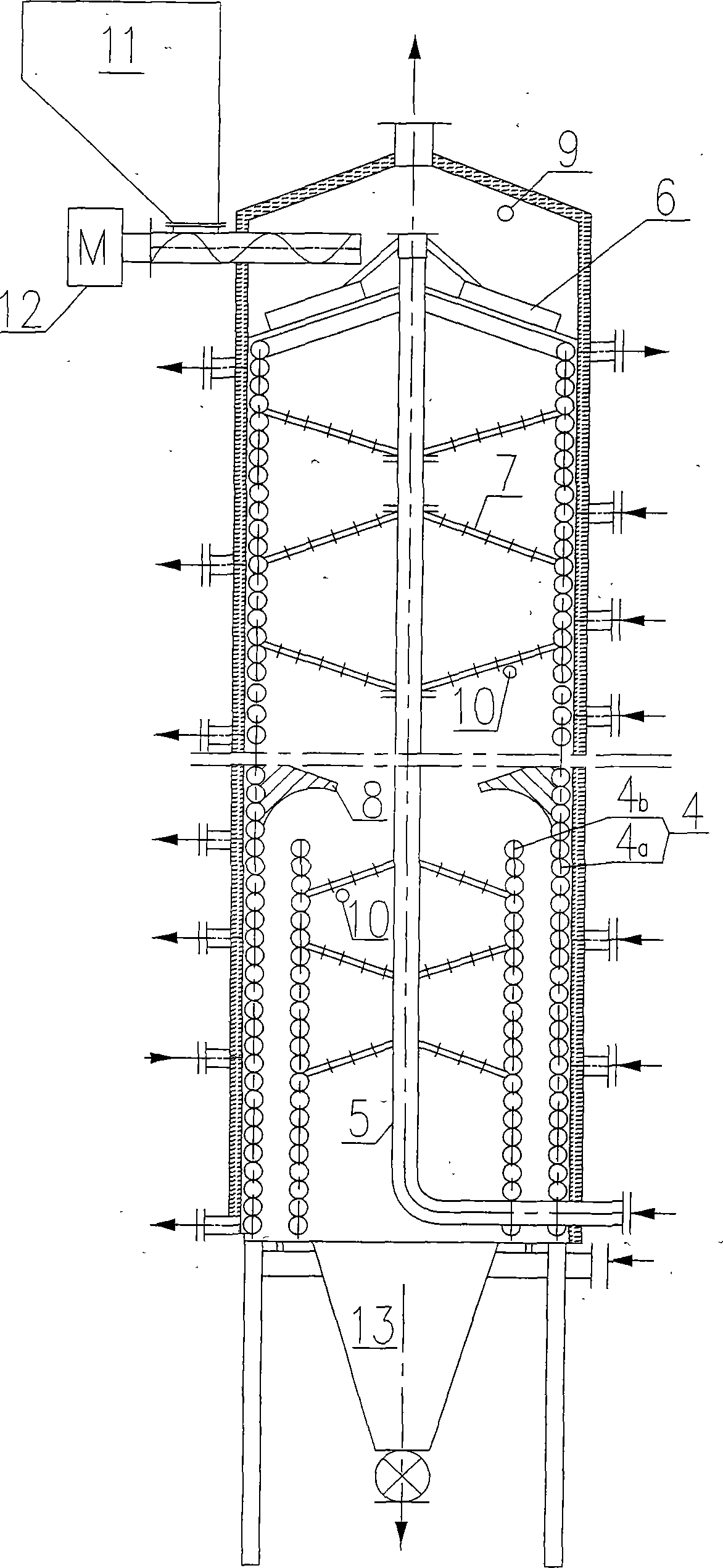 Lignite drying device by aid of low-pressure superheated steam and method