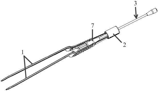 Electrode tweezer with controllable automatic dripping function