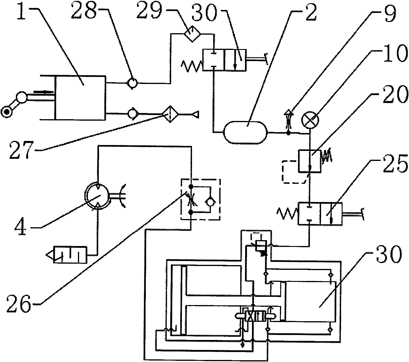 Assistant automobile starting system and control method of assistant starting