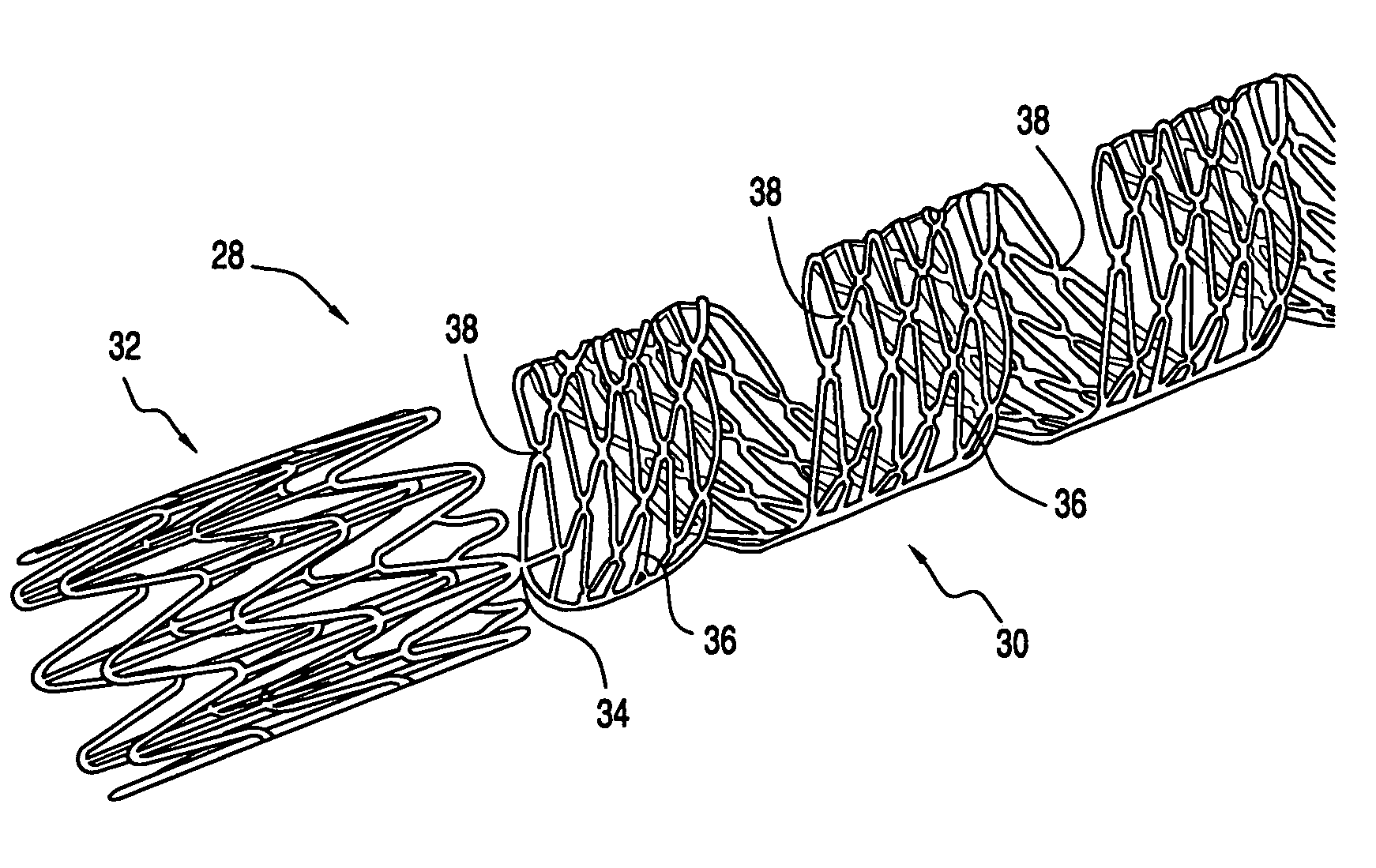 Vascular prosthesis having improved flexibility and nested cell delivery configuration