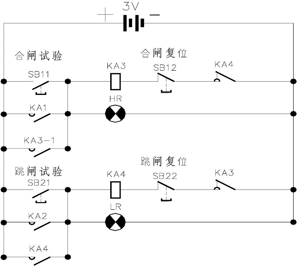 Portable power switch state simulation testing device