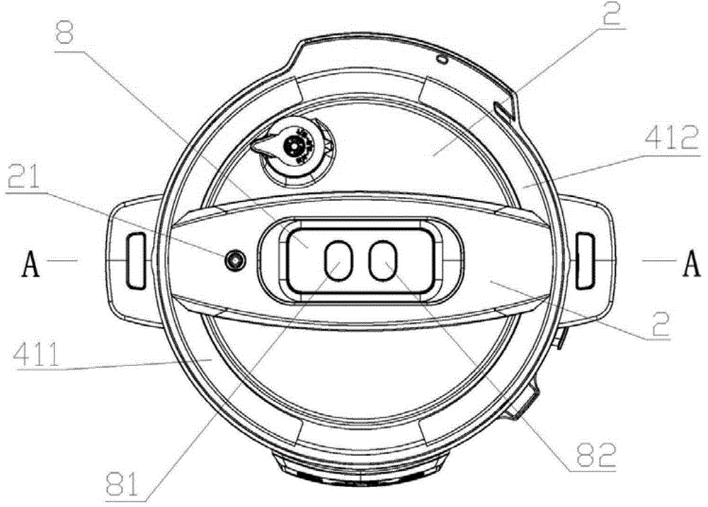 Electric pressure cooker allowing lid to be opened and closed through buttons