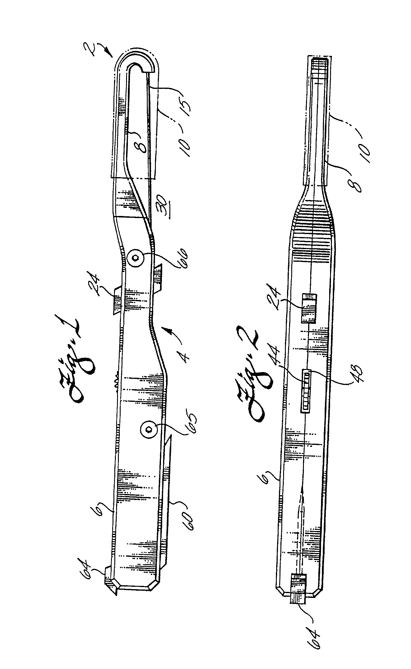 Flossing device with advancing and tensioning mechanism