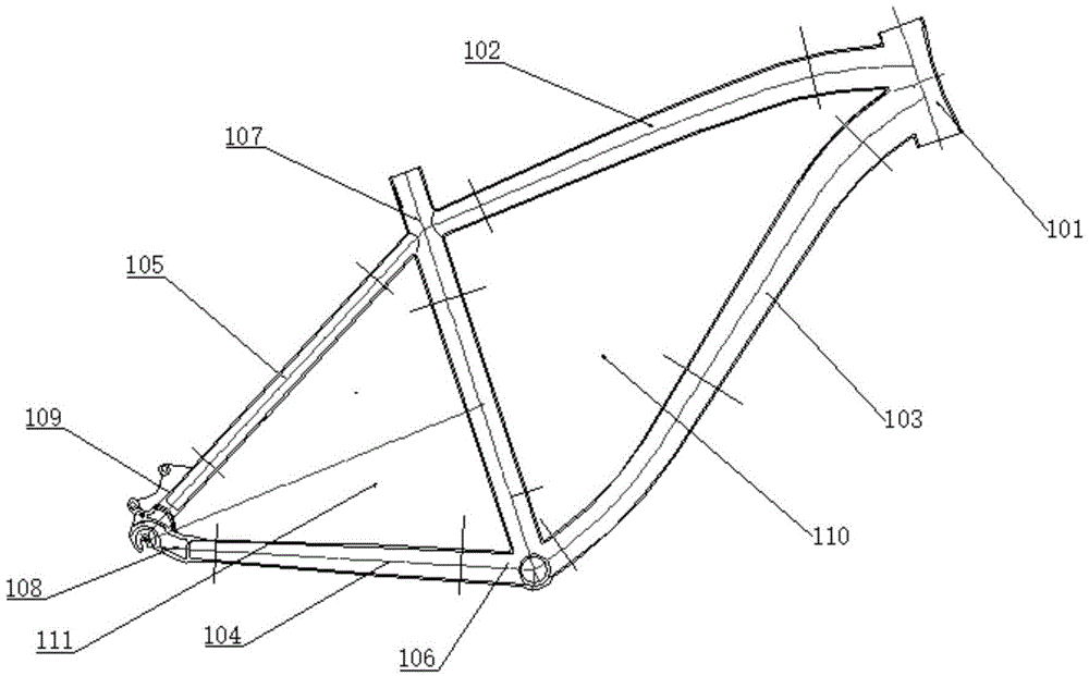 Making method of integrally formed bicycle frame