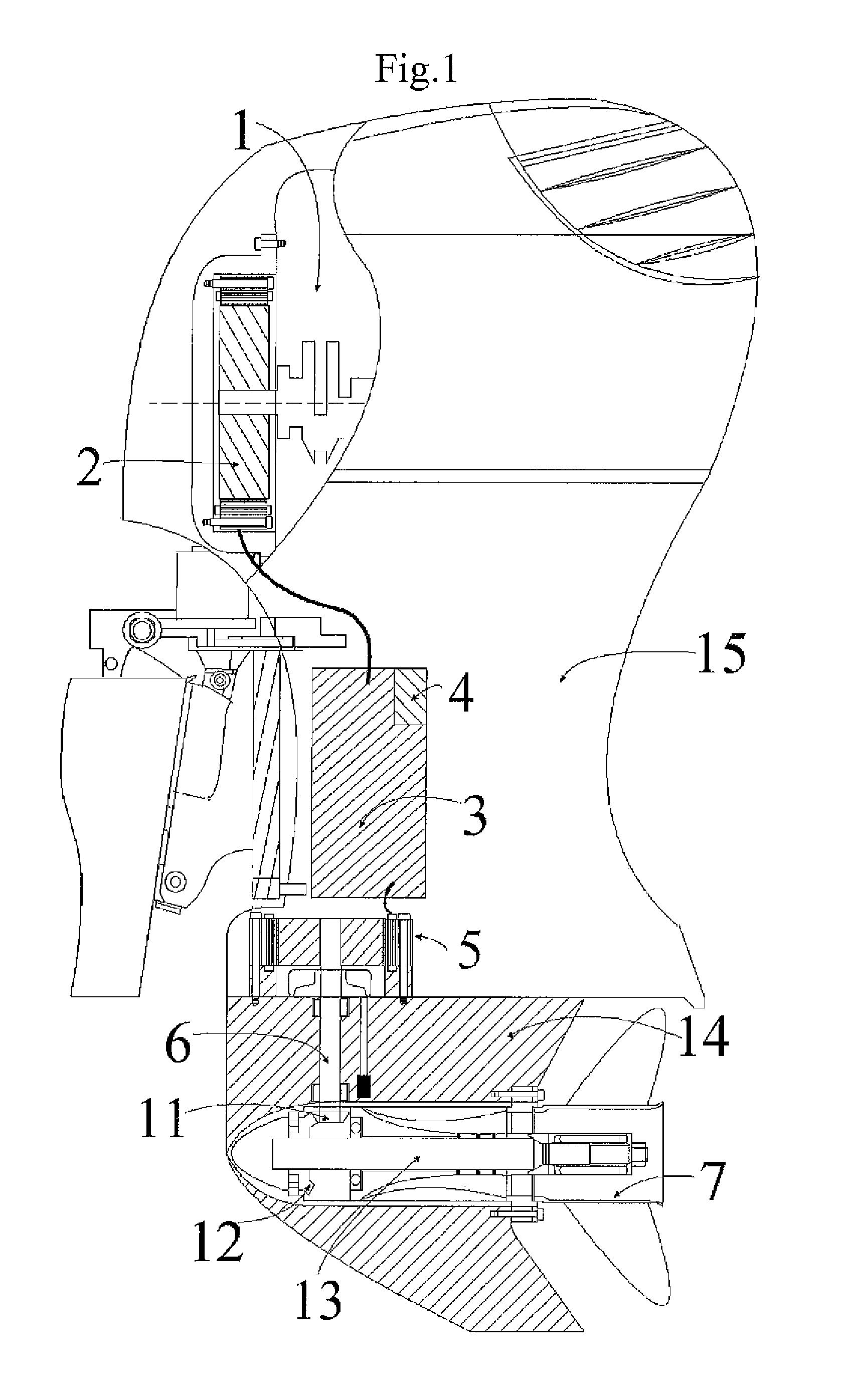 Outboard propulsion system for vessels
