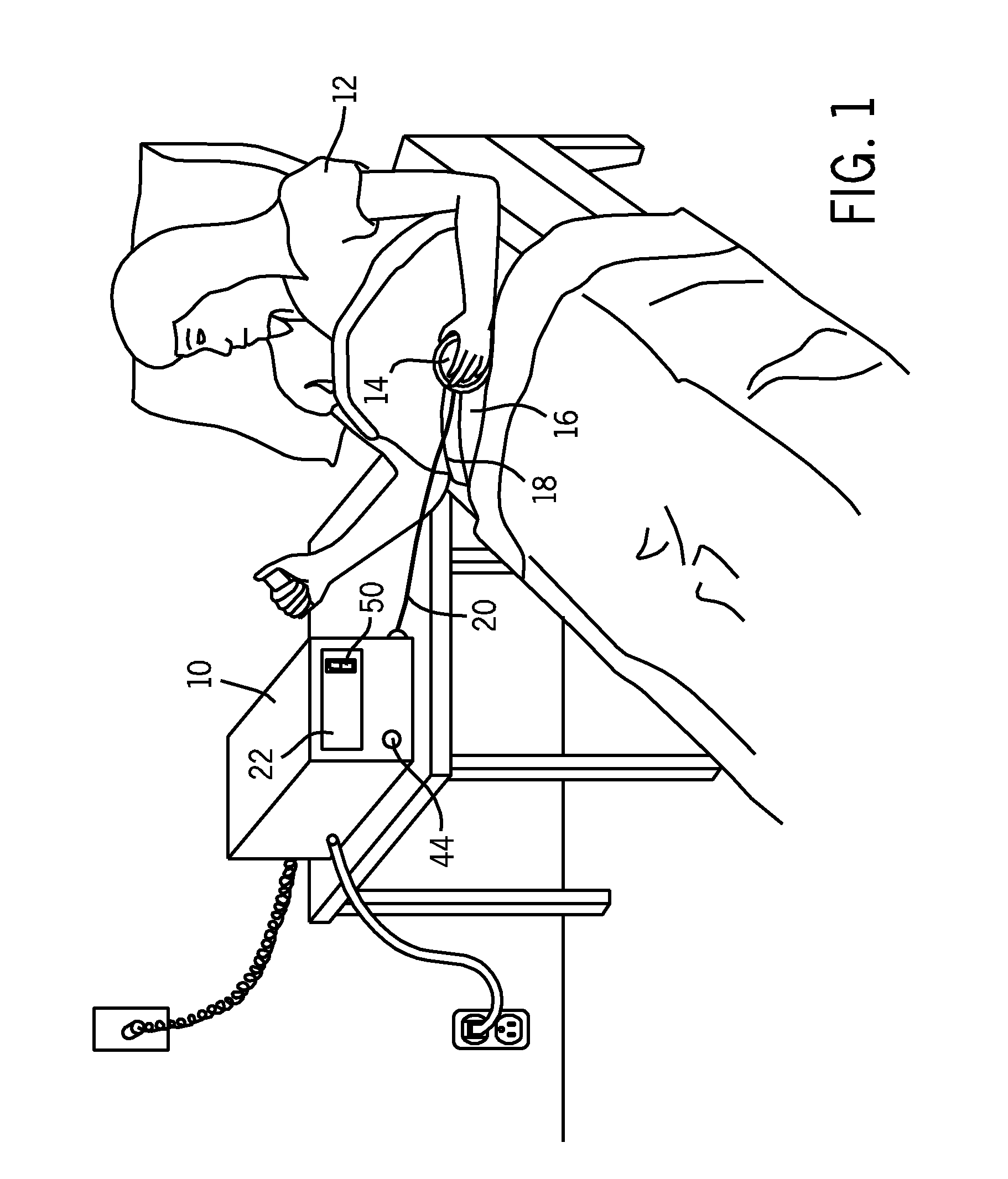 Manual ultrasound power control to monitor fetal heart rate depending on the size of the patient