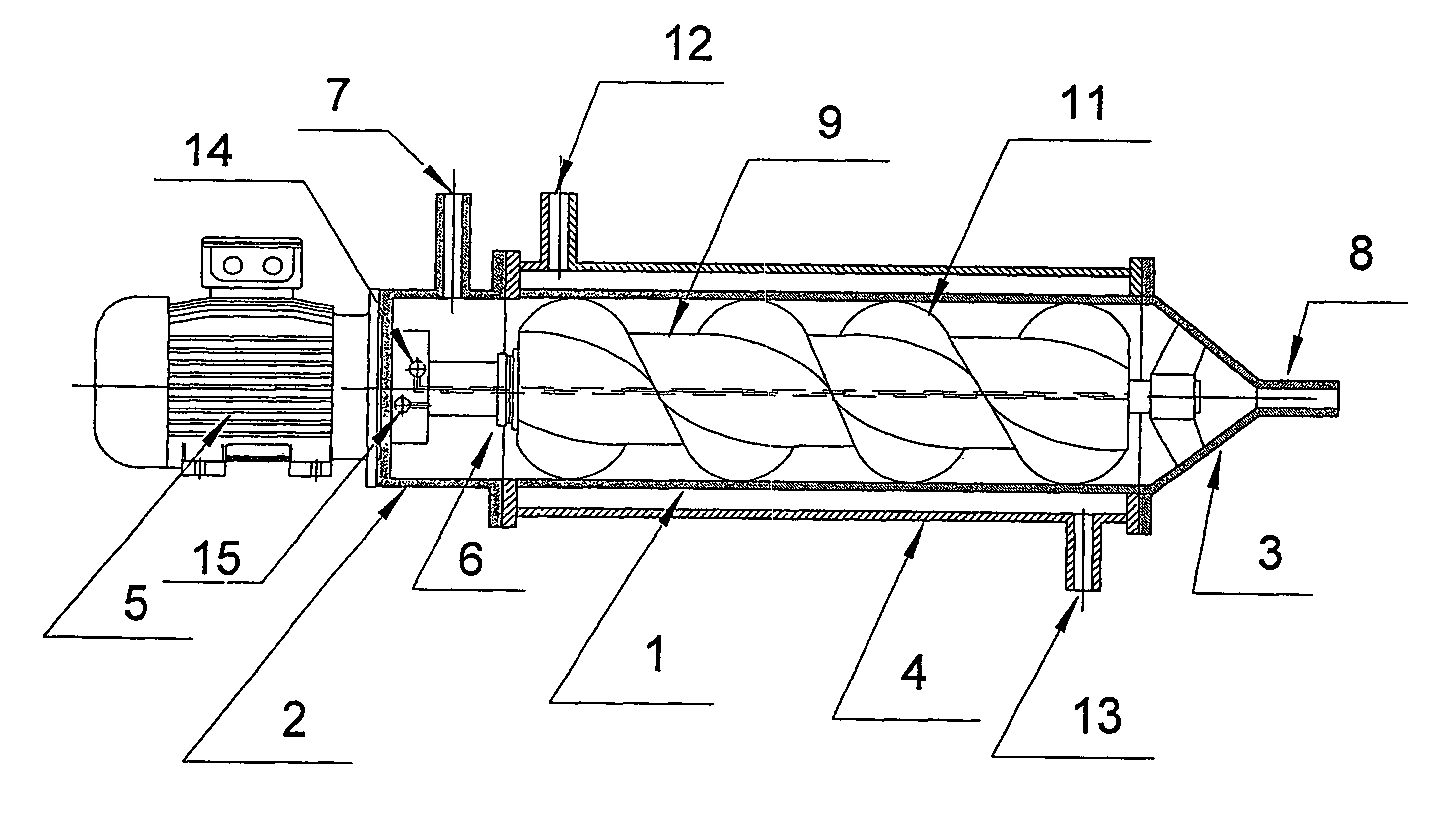 Screw pump for transporting emulsions susceptible to mechanical handling