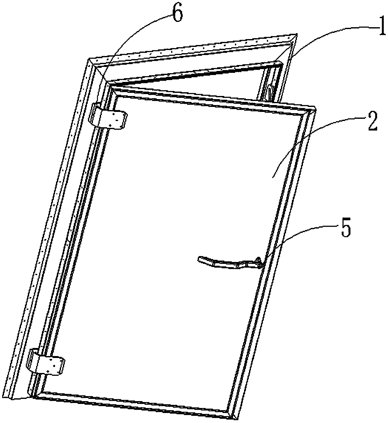 High-performance vane-inserted single-leaf casement screen door