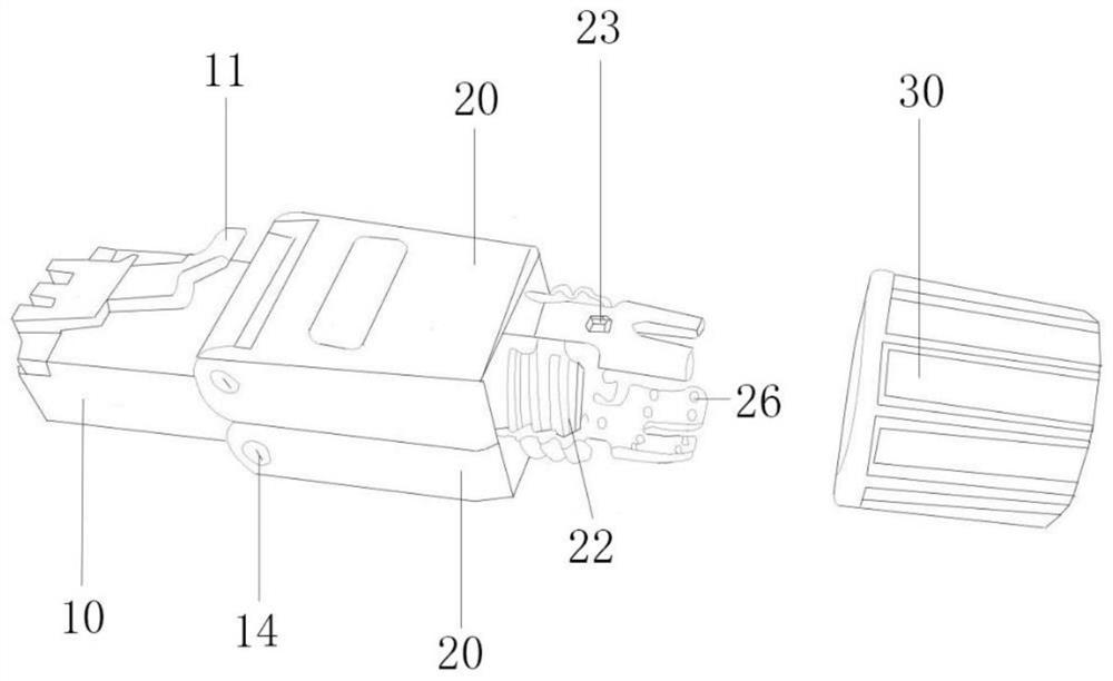 Pre-terminating connector for copper cable