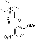 2-(2-methoxy-5-nitro-phenoxy)ethyltriethylammonium halide, preparation method and application thereof