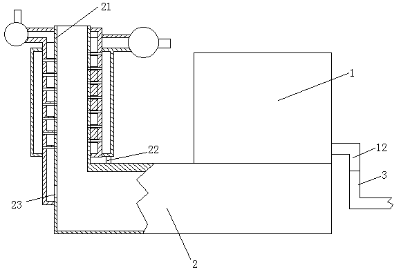 Gas boiler and tail gas cooling and water outlet seal method thereof