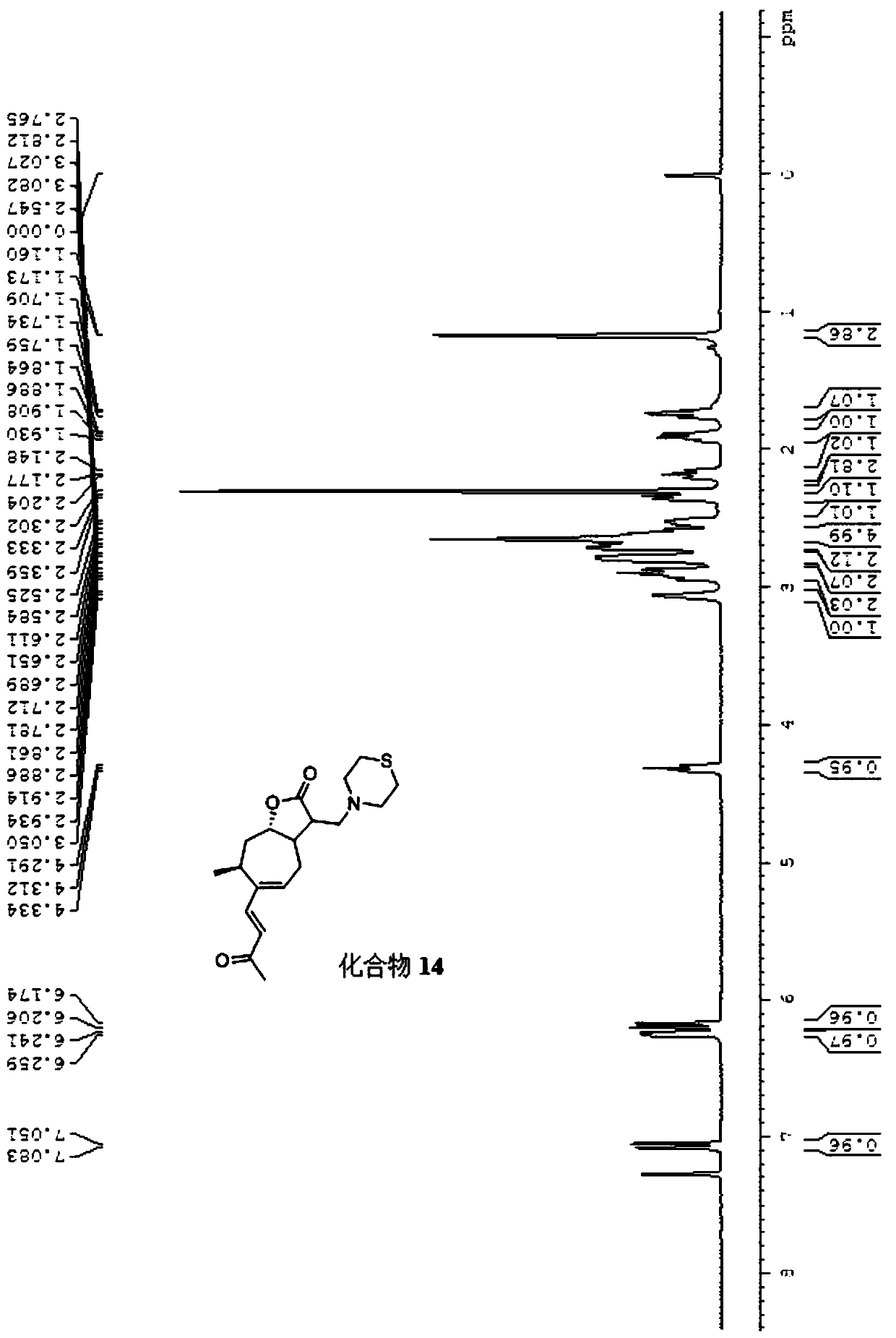 13-aminoxanthatin derivatives and preparation method and application thereof