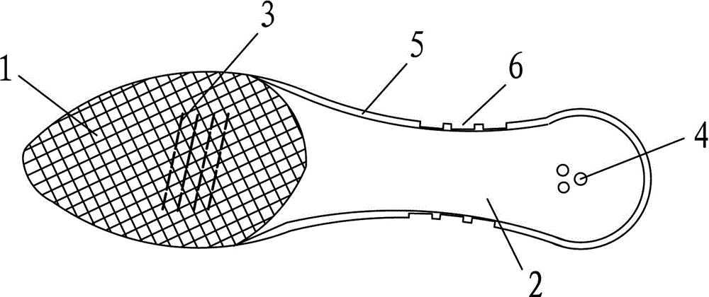 Plastic midsole for shoes for women and processing method for plastic midsole