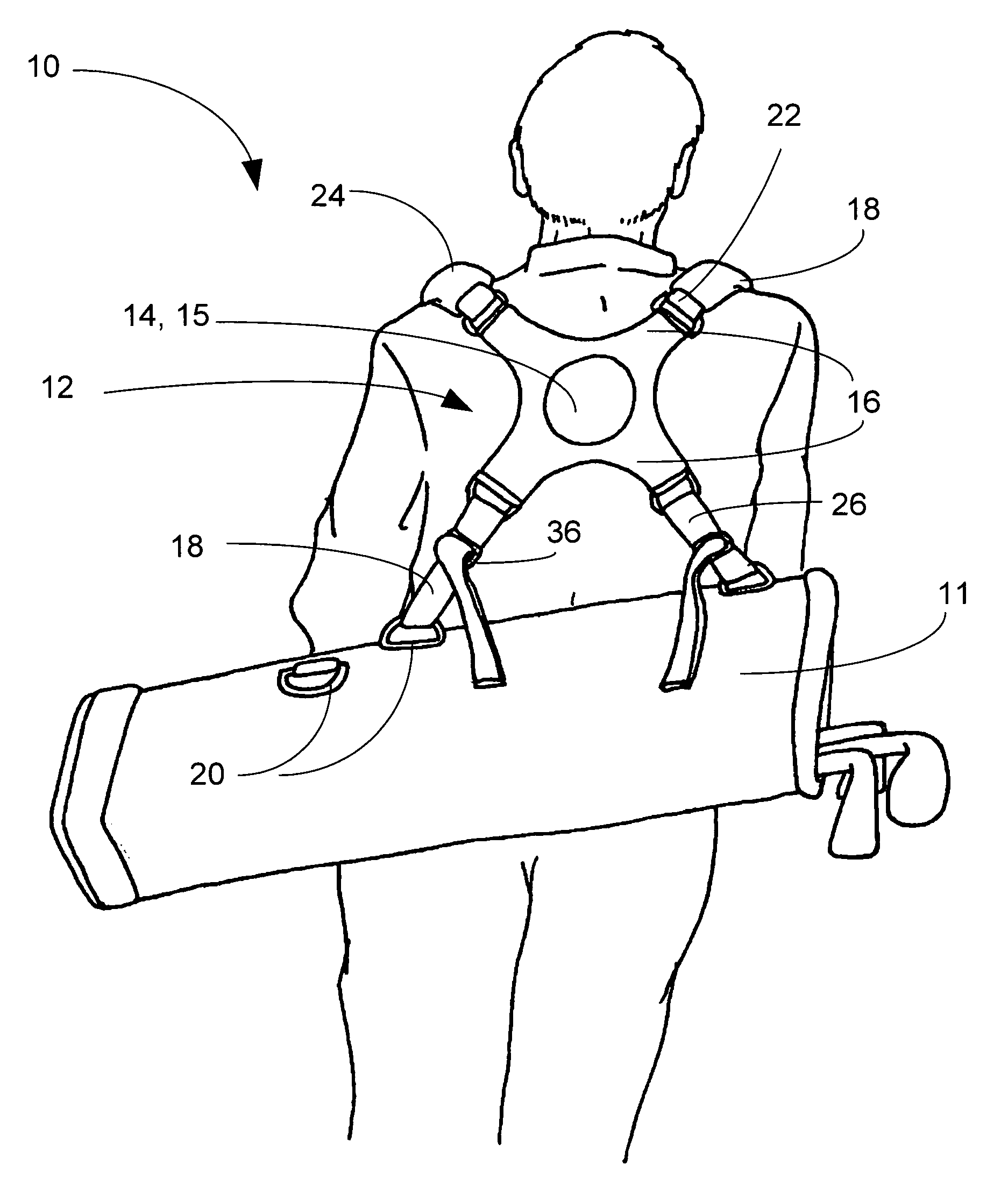 Golf bag and strap system