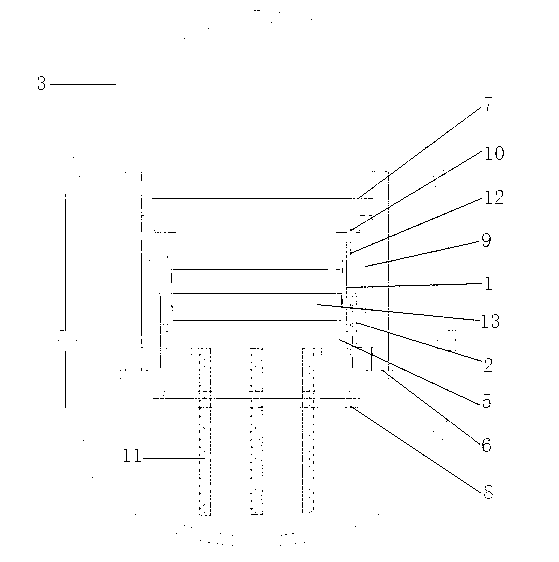 Thermal field structure for casting polycrystalline silicon ingot