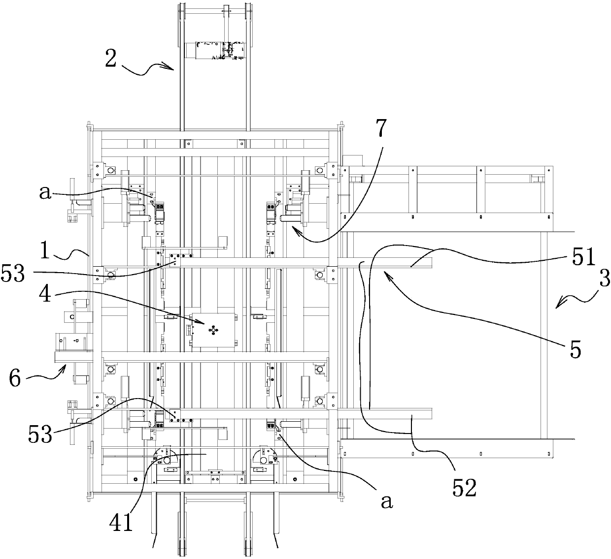 The main side frame assembly subsystem of the clothes rack automatic assembly system