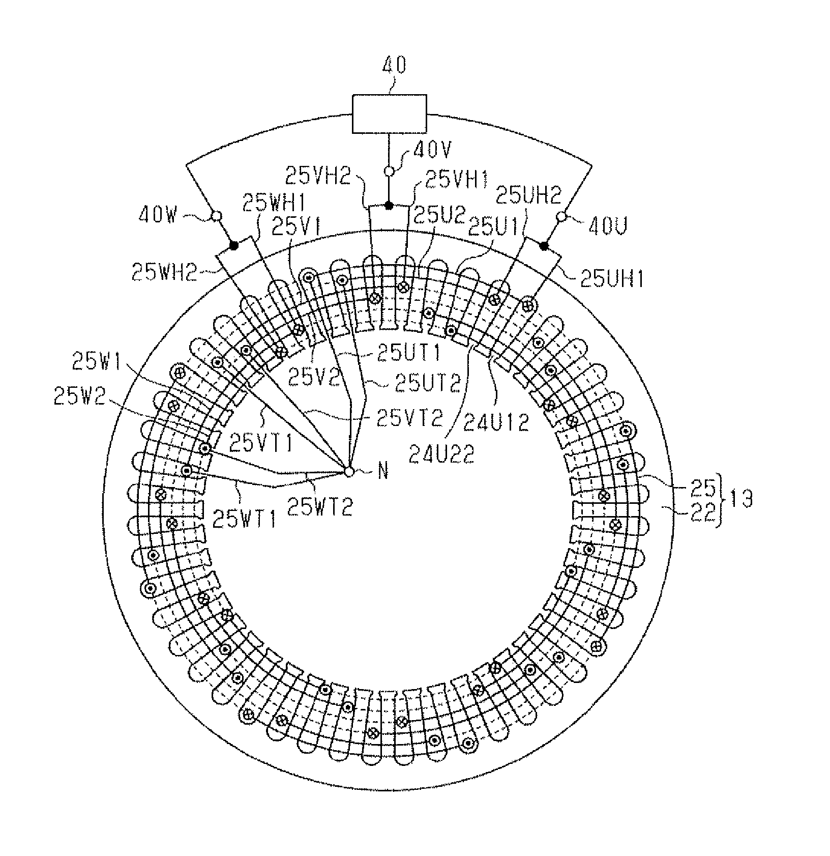 Stator of rotary electric machine