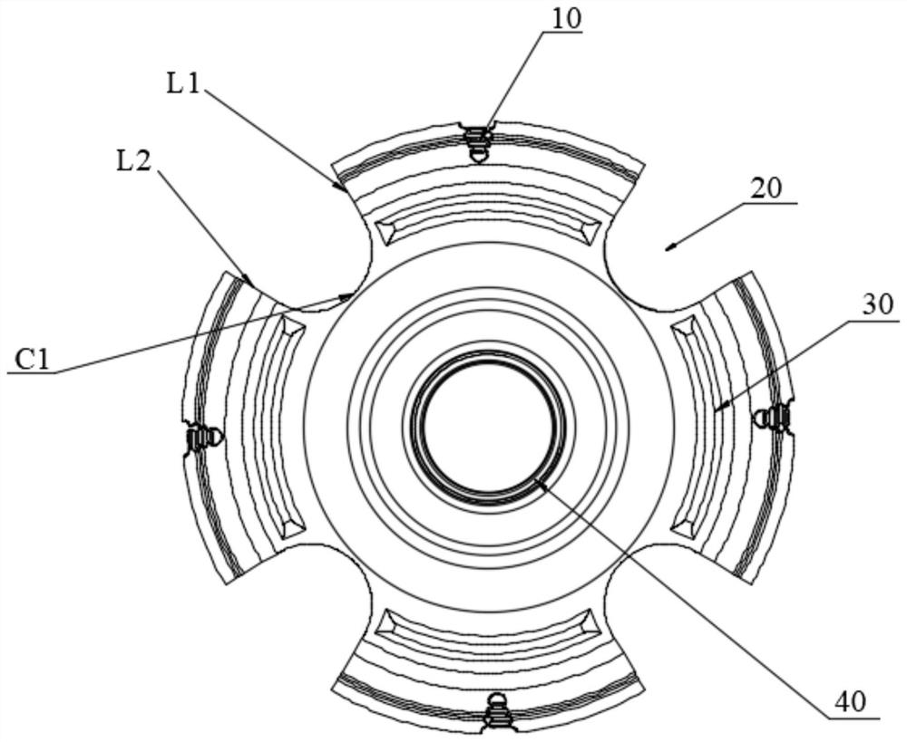 Simulation disc for low-cycle fatigue test of turbine working blade