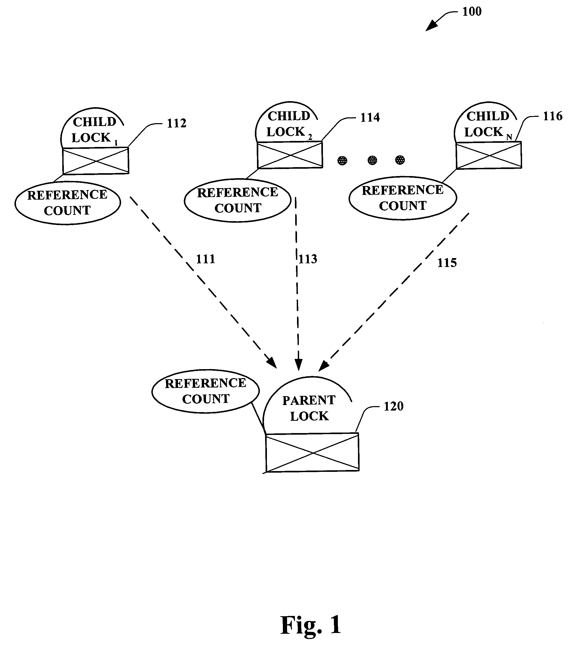 System and method for database lock with reference counting